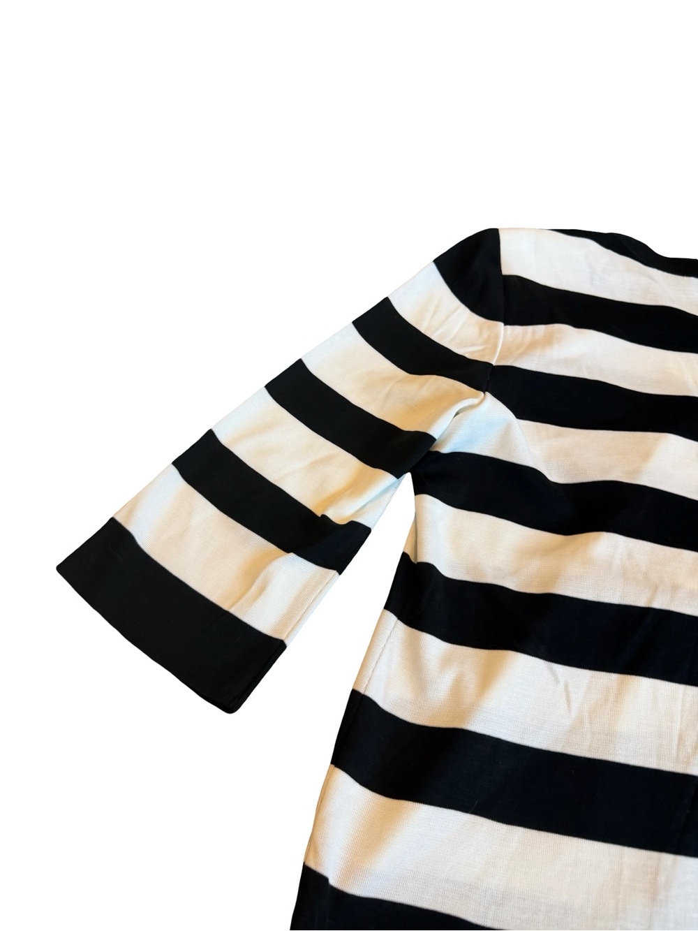 Ming-Wang Stipe Cardigan Sweater Black White Gold Buttons Size XL Women's - Picture 10 of 14